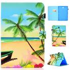 For Galaxy Tab S4 10.5 T830 Colored Drawing Stitching Horizontal Flip Leather Case, with Holder & Card Slots(Sandbeach) - 1