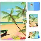 For Huawei MediaPad T5 Colored Drawing Stitching Horizontal Flip Leather Case, with Holder & Card Slots(Sandbeach) - 1