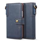 For iPhone 11 Pro Cowhide Texture Horizontal Flip Leather Case, with Holder & Card Slots & Wallet & Lanyard(Blue) - 1