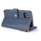 For iPhone 11 Pro Max Cowhide Texture Horizontal Flip Leather Case, with Holder & Card Slots & Wallet & Lanyard(Blue) - 5