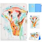 For iPad Pro 11 inch Colored Drawing Stitching Horizontal Flip Leather Case, with Holder & Card Slots(Watercolor Elephant) - 1