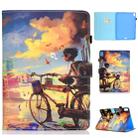 For iPad Pro 11 inch Colored Drawing Stitching Horizontal Flip Leather Case, with Holder & Card Slots(Bike Boy) - 1