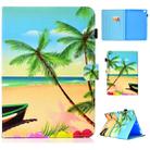 For iPad air / air 2 9.7 Colored Drawing Stitching Horizontal Flip Leather Case, with Holder & Card Slots(Sandbeach) - 1