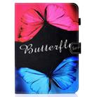 For iPad air / air 2 9.7 Colored Drawing Stitching Horizontal Flip Leather Case, with Holder & Card Slots(Butterfly Love) - 2