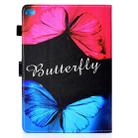 For iPad air / air 2 9.7 Colored Drawing Stitching Horizontal Flip Leather Case, with Holder & Card Slots(Butterfly Love) - 5