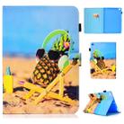 For iPad air / air 2 9.7 Colored Drawing Stitching Horizontal Flip Leather Case, with Holder & Card Slots(Pineapple) - 1