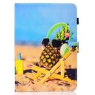For iPad air / air 2 9.7 Colored Drawing Stitching Horizontal Flip Leather Case, with Holder & Card Slots(Pineapple) - 2