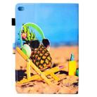 For iPad air / air 2 9.7 Colored Drawing Stitching Horizontal Flip Leather Case, with Holder & Card Slots(Pineapple) - 5
