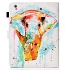 For iPad 2 / 3 / 4 Colored Drawing Stitching Horizontal Flip Leather Case, with Holder & Card Slots(Watercolor Elephant) - 5