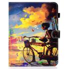 For iPad 2 / 3 / 4 Colored Drawing Stitching Horizontal Flip Leather Case, with Holder & Card Slots(Bike Boy) - 2