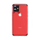 For iPhone 11 TOTUDESIGN Clear Crystal Series Metal + PC Protective Case(Red) - 1