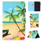 For Amazon Kindle Fire HD 8 Colored Drawing Stitching Horizontal Flip Leather Case, with Holder & Card Slots(Sandbeach) - 1