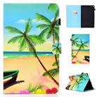 For Amazon Kindle Fire HD 10 Colored Drawing Stitching Horizontal Flip Leather Case, with Holder & Card Slots(Sandbeach) - 1
