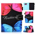For Amazon Kindle Paperwhite 4 Colored Drawing Stitching Horizontal Flip Leather Case, with Holder & Card Slots(Butterfly Love) - 1