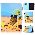 For Amazon Kindle Paperwhite 4 Colored Drawing Stitching Horizontal Flip Leather Case, with Holder & Card Slots(Pineapple) - 1