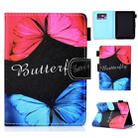 For Amazon Kindle Youth Version 2019 Colored Drawing Stitching Horizontal Flip Leather Case, with Holder & Card Slots(Butterfly Love) - 1