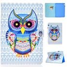 For Huawei MediaPad T5 Colored Drawing Stitching Horizontal Flip Leather Case, with Holder & Card Slots(Colored Owl) - 1