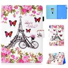 For iPad Pro 11 2018 Colored Drawing Stitching Horizontal Flip Leather Case, with Holder & Card Slots(Flower Tower) - 1