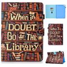 For iPad 5 / 6 / 8 Colored Drawing Stitching Horizontal Flip Leather Case, with Holder & Card Slots(Library) - 1