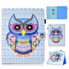 For iPad 2 / 3 / 4 Colored Drawing Stitching Horizontal Flip Leather Case, with Holder & Card Slots(Colored Owl) - 1