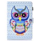 For iPad Mini 1 / 2 / 3 / 4 Colored Drawing Stitching Horizontal Flip Leather Case, with Holder & Card Slots(Colored Owl) - 2