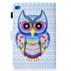 For iPad Mini 1 / 2 / 3 / 4 Colored Drawing Stitching Horizontal Flip Leather Case, with Holder & Card Slots(Colored Owl) - 3