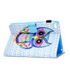 For iPad Mini 1 / 2 / 3 / 4 Colored Drawing Stitching Horizontal Flip Leather Case, with Holder & Card Slots(Colored Owl) - 5