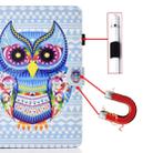 For iPad Mini 1 / 2 / 3 / 4 Colored Drawing Stitching Horizontal Flip Leather Case, with Holder & Card Slots(Colored Owl) - 7