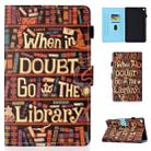 For Amazon Kindle Fire HD 8 Colored Drawing Stitching Horizontal Flip Leather Case, with Holder & Card Slots(Library) - 1