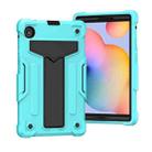 For Huawei MatePad T8 T-shaped Bracket Contrast Color Shockproof PC + Silicone Protective Case(Mint Green+Black) - 1