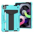 For iPad Air 2022 / 2020 10.9 / iPad Pro 11 T-shaped Bracket Contrast Color Shockproof PC + Silicone Protective Case(Mint Green+Black) - 1