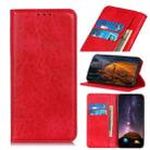 For LG K52 / K62 / Q52 Magnetic Crazy Horse Texture Horizontal Flip Leather Case with Holder & Card Slots & Wallet(Red) - 1