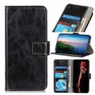 For LG K52 / K62 / Q52 Retro Crazy Horse Texture Horizontal Flip Leather Case with Holder & Card Slots & Photo Frame & Wallet(Black) - 1