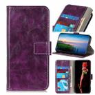 For LG K52 / K62 / Q52 Retro Crazy Horse Texture Horizontal Flip Leather Case with Holder & Card Slots & Photo Frame & Wallet(Purple) - 1