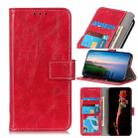 For LG K52 / K62 / Q52 Retro Crazy Horse Texture Horizontal Flip Leather Case with Holder & Card Slots & Photo Frame & Wallet(Red) - 1