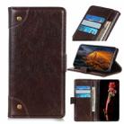 For LG K52 / K62 / Q52 Copper Buckle Nappa Texture Horizontal Flip Leather Case with Holder & Card Slots & Wallet(Coffee) - 1