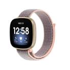 For Fitbit Versa 3 Nylon Loop Watch Band(Pink Sand) - 1