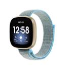 For Fitbit Versa 3 Nylon Loop Watch Band(Lake Blue) - 1