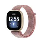 For Fitbit Versa 3 Nylon Loop Watch Band(Rose Pink) - 1