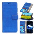 For LG K52 / K62 / Q52 Crocodile Texture Horizontal Flip Leather Case with Holder & Card Slots & Wallet(Blue) - 1