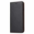 For iPhone SE 2022 / SE 2020 / 8 / 7 Fierre Shann PU Genuine Leather Texture Horizontal Flip Leather Case with Holder & Card Slots & Wallet(Black) - 2