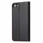 For iPhone SE 2022 / SE 2020 / 8 / 7 Fierre Shann PU Genuine Leather Texture Horizontal Flip Leather Case with Holder & Card Slots & Wallet(Black) - 3