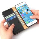 For iPhone SE 2022 / SE 2020 / 8 / 7 Fierre Shann PU Genuine Leather Texture Horizontal Flip Leather Case with Holder & Card Slots & Wallet(Black) - 6