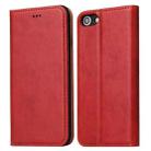 For iPhone SE 2022 / SE 2020 / 8 / 7 Fierre Shann PU Genuine Leather Texture Horizontal Flip Leather Case with Holder & Card Slots & Wallet(Red) - 1
