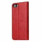 For iPhone SE 2022 / SE 2020 / 8 / 7 Fierre Shann PU Genuine Leather Texture Horizontal Flip Leather Case with Holder & Card Slots & Wallet(Red) - 3