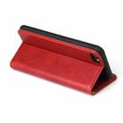 For iPhone SE 2022 / SE 2020 / 8 / 7 Fierre Shann PU Genuine Leather Texture Horizontal Flip Leather Case with Holder & Card Slots & Wallet(Red) - 4