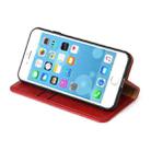 For iPhone SE 2022 / SE 2020 / 8 / 7 Fierre Shann PU Genuine Leather Texture Horizontal Flip Leather Case with Holder & Card Slots & Wallet(Red) - 5