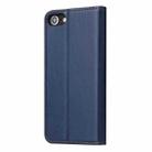 For iPhone SE 2022 / SE 2020 / 8 / 7 Fierre Shann PU Genuine Leather Texture Horizontal Flip Leather Case with Holder & Card Slots & Wallet(Blue) - 3