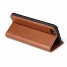 For iPhone SE 2022 / SE 2020 / 8 / 7 Fierre Shann PU Genuine Leather Texture Horizontal Flip Leather Case with Holder & Card Slots & Wallet(Brown) - 4