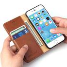 For iPhone SE 2022 / SE 2020 / 8 / 7 Fierre Shann PU Genuine Leather Texture Horizontal Flip Leather Case with Holder & Card Slots & Wallet(Brown) - 6